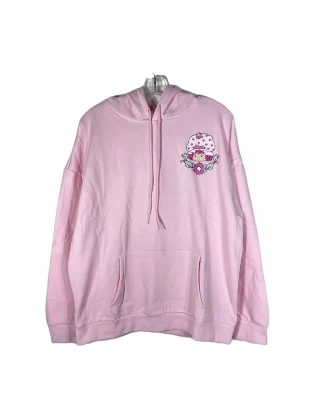 Strawberry Shortcake Womens Graphic Retro Style Hoodie Medium Pink
